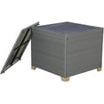 thumbnail image 2 of Grand Patio 28.25''D X 28.25''W X 25''H Wicker Side Table with Storage, Natural Gray, 2 of 7