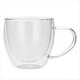thumbnail image 1 of de Té de Vidrio de Doble Pared, Transparente, para Café, Leche y Agua, de Borosilicato Alto, para Cocina, 250 Ml., 1 of 5