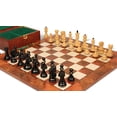 thumbnail image 2 of Zagreb Series Chess Set Ebonized & Boxwood Pieces with Elm Burl & Erable Board & Box - 3.875" King, 2 of 7