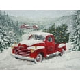 thumbnail image 2 of Holzner, Renate 32x25 White Modern Wood Framed Museum Art Print Titled - X-Mas Truck Pine Wood, 2 of 4