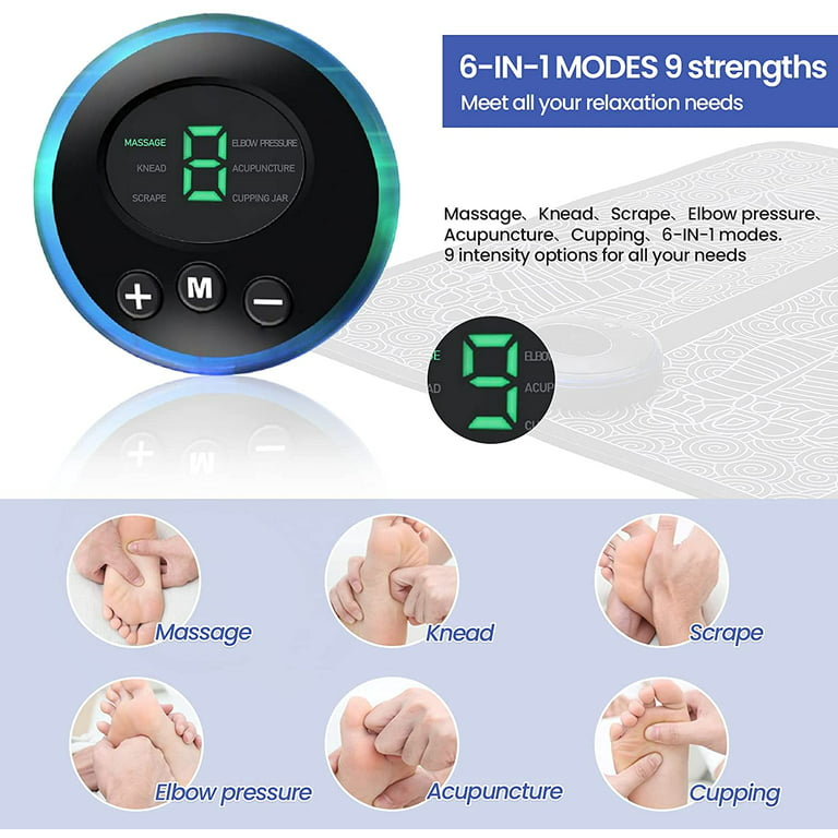 EMS Foot Massage, Electric Feet Massager, EMS Leg Reshaping Foot Massage, Electric Massage Machine, Promotes Blood Circulation and Relieves Muscle