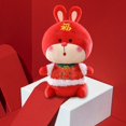 thumbnail image 4 of Conejo de peluche de año Nuevo de estilo chino, de peluche, almohada para mesa de año Nuevo, decoración de fiesta de vacaciones , 20 CENTÍMETROS 20 centímetros Macarena Muñeco de peluche, 4 of 8