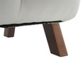 thumbnail image 6 of Jinla Modern Upholstered Velvet Arm Chair with Solid Wood Frame, Ivory, 6 of 11