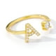 thumbnail image 3 of Anillo del alfabeto, letra inicial de oro, anillo abierto, anillo inicial, máxima confiabilidad, 3 of 8