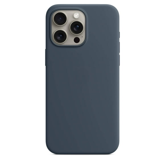 Liquid Silicone Phone Case for iPhone 15 Pro Max with Magsafe & Animation Official Same Shockproof Protective Casing/Cover,,Fashion,Storm Blue