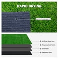 thumbnail image 3 of 3Pack Artificial Grass 3.3FTx10FT - Realistic Synthetic Turf Rug for Outdoor Indoor, Pet & Garden Lawn, Drainage Holes, UV & Weather Resistant Green + Polypropylene, 3 of 9