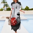 thumbnail image 4 of Playing Cards Aces And Dice Long Sleeved Shirt Dress evening dress woman summer woman dress Long veiled dresses, 4 of 7