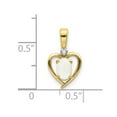 thumbnail image 3 of 10k Yellow Gold Diamond and Opal Pendant Charm, 3 of 3
