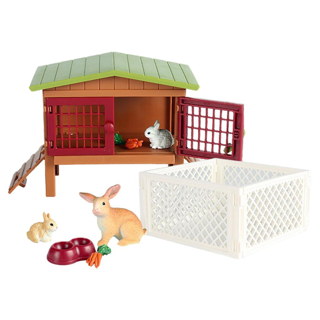 Farm Animal Models Toy Set, Realistic Animals Action Figure Model,  Educational Rabbit 