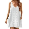 thumbnail image 1 of EQWLJWE Robes d'Été pour Femmes 2023 Robes pour Femmes en Solde Robe à Bretelles d'Été pour Femmes Robe de Plage Bord de Mer Jupe à Bretelles en Peluche avec Poche, 1 of 7