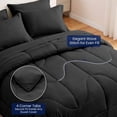 thumbnail image 4 of WISHEAD 7 Piece King Comforter Set Bed in a Bag, Ultra Soft Bedding Sets with Sheets & Pillowcases, All Season Quilted Luxury Bedding, Black, 4 of 9