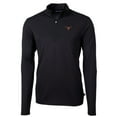 thumbnail image 2 of Men's Cutter & Buck Black Texas Longhorns Big & Tall Virtue Eco Pique Recycled Quarter-Zip Pullover Top, 2 of 3
