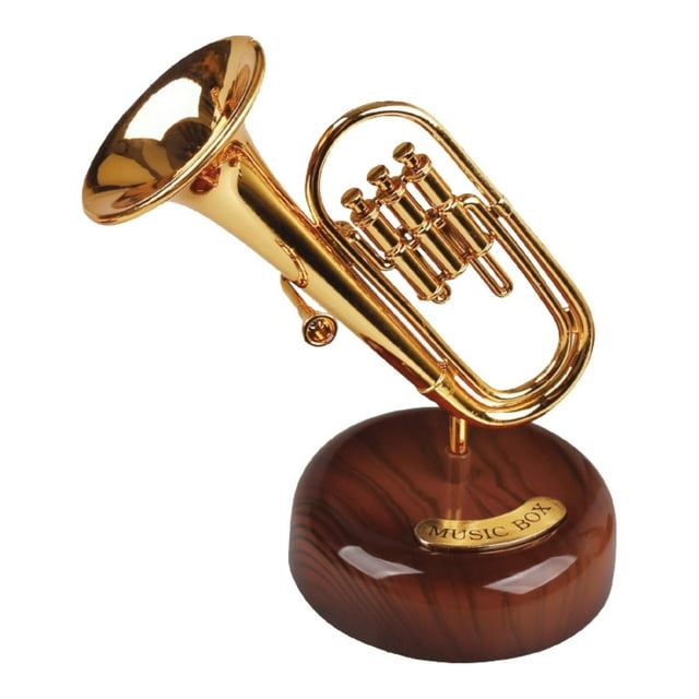 DOLITY Boîte à Musique Saxophone Décoration Maison pour Salon Table Entrée 15cmx17cm