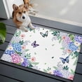 thumbnail image 4 of Area Rug 2 x 3 Ft, Spring Flowers Indoor Accent Bathroom Rugs for Kitchen/Laundry Room, Watercolor Floral Butterflies Botanical Washable Non-Slip Runner Floor Mat for Entryway, Living Room, 4 of 7