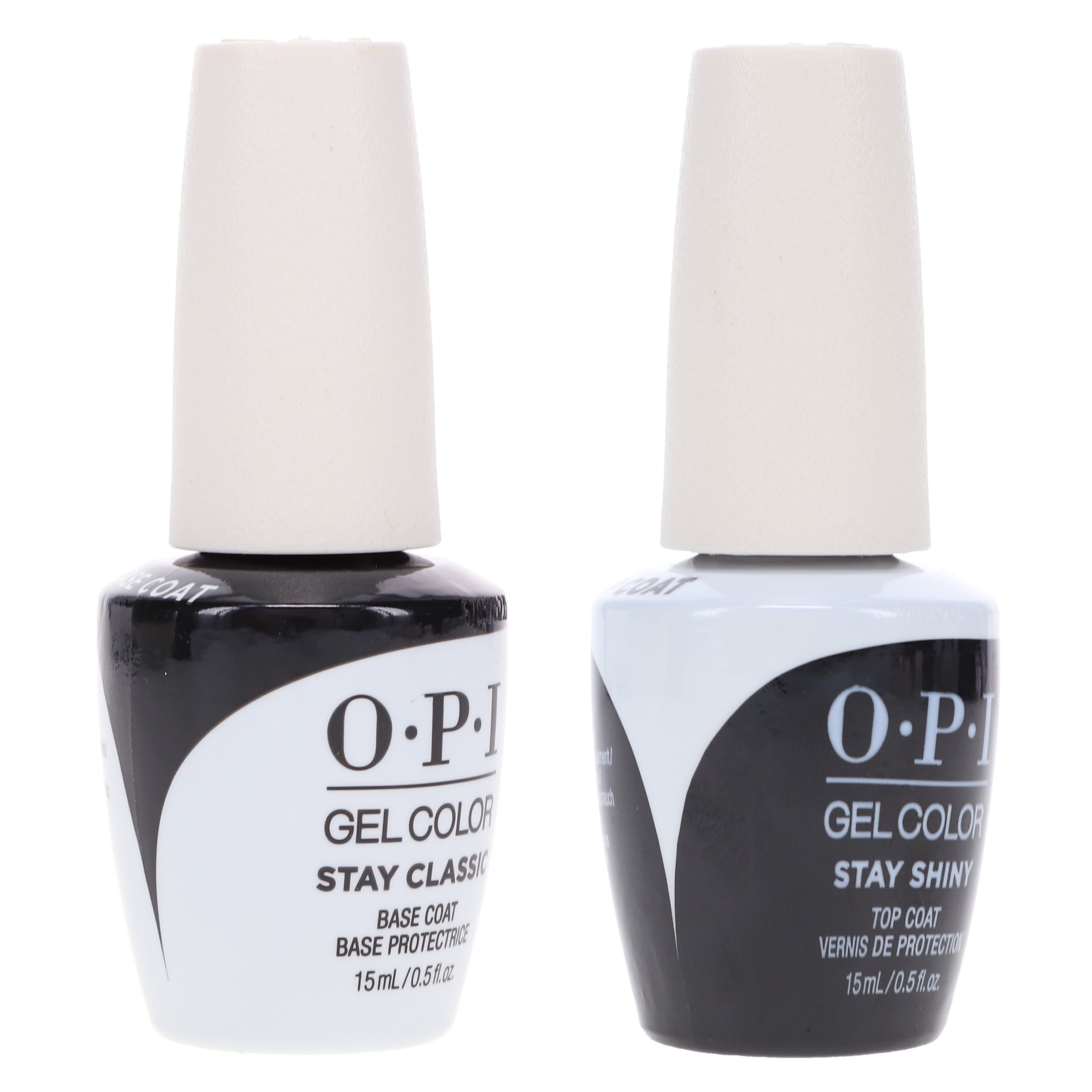 OPI GelColor Stay Shiny Top Coat 0.5 oz & GelColor Stay Classic Base Coat 0.5 oz Combo Pack