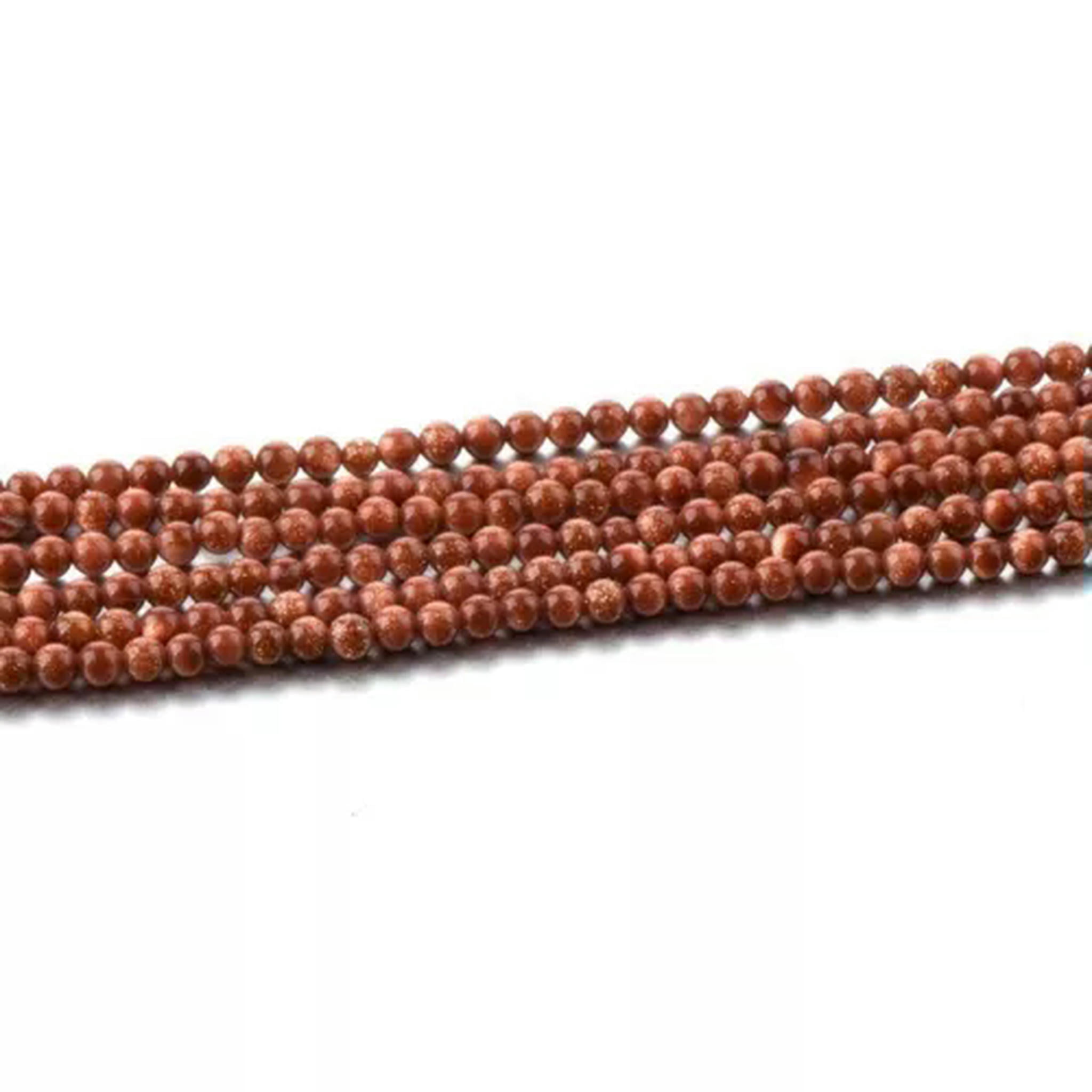 HOOUN Wholesale 1000pcs/Lot Natural Gold Sand Stone Round Spacer Loose Beads 3mm DIY