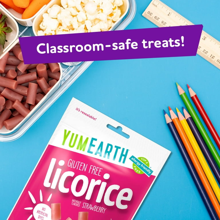 YumEarth Organic Strawberry Licorice Candy Bites, Vegan, Gluten