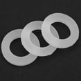 thumbnail image 6 of 10Pcs Practical Useful Sealing Faucet Pipe Soft Pad White Rubber O-Ring Sealing Washers Assortment Kit Flat Washers Silicone Gaskets 19X11X3MM, 6 of 6