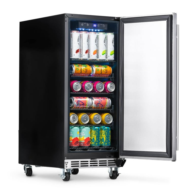 Newair 15 Built in 90 Can Outdoor Rated Beverage Fridge in
