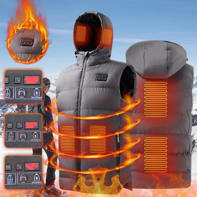 Offre Limitée Iumwxz Gilet Chauffant Chaud pour Hommes et Femmes USB Infrarouge Flexible Veste Extérieure Liquidation d'Été Accessoires de Randonnée Accessoires de Camping