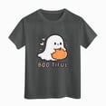 thumbnail image 4 of CAUYDY Tween T-Shirts Halloween Cartoon Ghost Printed Short Sleeve Tops for Girls Casual Fall Shirts Black Sizes 9-10 Years, 4 of 6