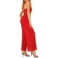 thumbnail image 3 of New Women's Suspender Jumpsuit with Sequined Trousers - High Waist, Wide Leg, Casual Party Outfit, 3 of 6