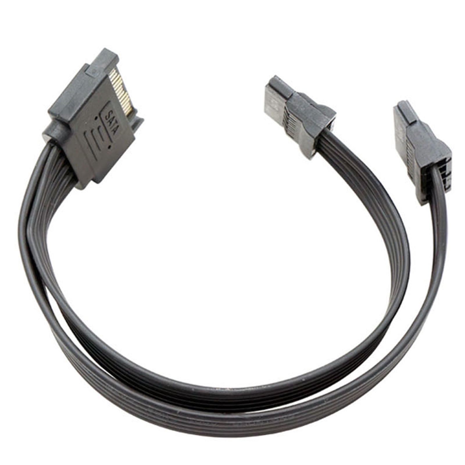tegongse Sata Power Splitter, 15 Pin Sata Male to Dual 15 Pin Female Power Y Splitter Cable Adapter for Hard Drive HDD SSD
