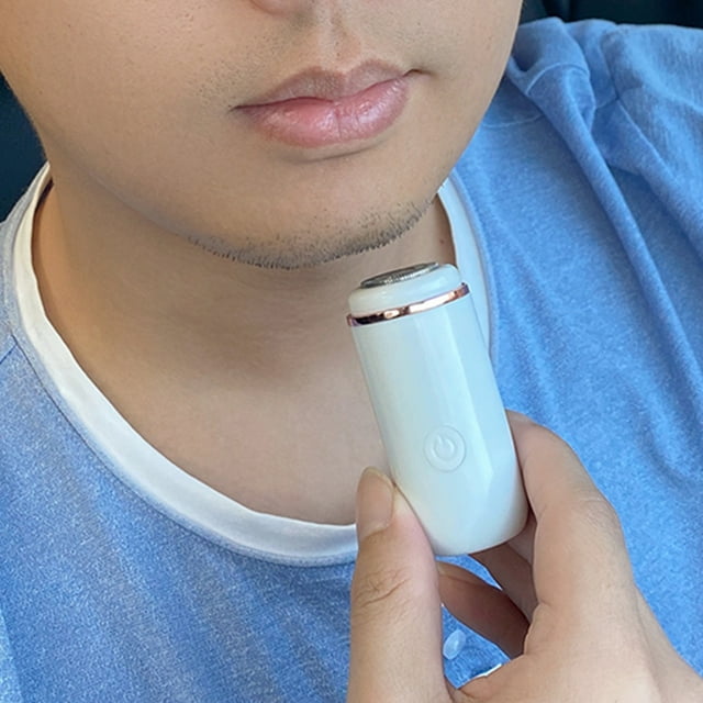 Dvkptbk The Shaver Rasoir pour Hommes Taille de Poche Mini Rasoir Portable Rasoir Humide et Sec Rasoir pour Hommes Rechargeable USB Rasoir Rechargeable Utilisation Facile à un Bouton Adapté pour Maison, Voiture Outils Ménagers