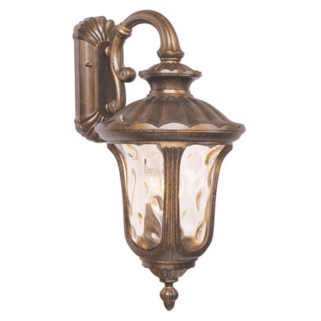 

Wall Sconces 3 Light With Hand Blown Light Amber Water Glass Moroccan Gold size 22 in 180 Watts - World of Crystal