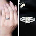thumbnail image 3 of Rosec Jewels Lab Created Diamond Engagement Ring 1 Ct - 6 mm Princess Cut Ring - EF-VS Quality, 18K White Gold, US 5.50, 3 of 9