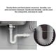 thumbnail image 5 of Debajo del lavabo lavabo de desodorización desodorización retráctil flexible plástico drenaje tubo cocina baño bañera de drenaje plumbing blanco Eigraketly HA011752-01, 5 of 7