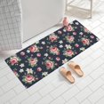 thumbnail image 2 of Pioneer Flower Floral Print Pattern Bathroom Rugs Mat, Non Slip Microfiber Bathroom Rug with Rubber Backing, Soft Mats for Bathroom Floor Tub Shower, 24"x60", 2 of 5