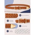 thumbnail image 2 of Punplita Women’s Braided Belt Vintage Brown Belt for Jeans Woven Waist Belt for Casual, 2 of 5