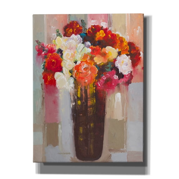 Epic Graffiti 'Rose Romance' by Hooshang Khorasani, Canvas Wall Art, 12"x16"