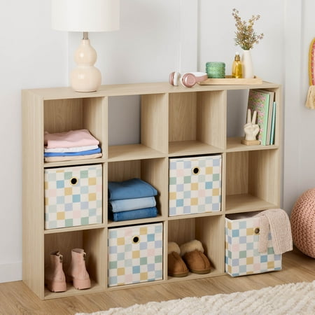 mainstays 12 cube storage organizer, white color