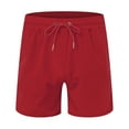 thumbnail image 4 of Men's Casual Shorts Mens Button Shorts Memory Short Running Men Trunk Men Designer Workout Pack Y Fit Workout Mens Short Length Large Basketball Red 2XL, 4 of 7