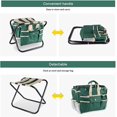 thumbnail image 2 of Taburete de herramientas de jardín, taburete de herramientas de jardín plegable con bolsa de almacenamiento desmontable, regalos de jardín para mujeres, padres, jardineros, 40*30*34cm. Afortunado Sencillez, 2 of 5