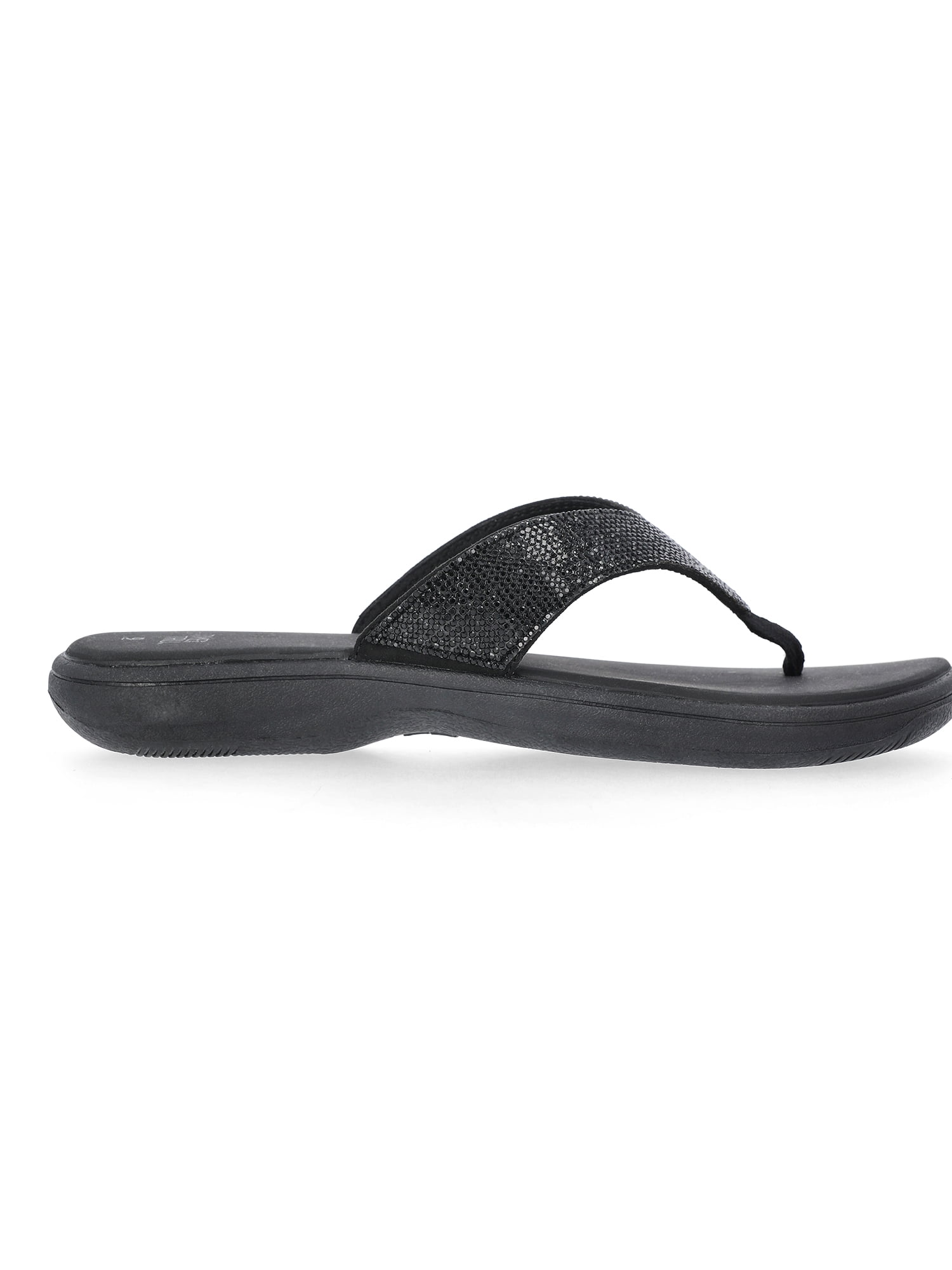 Time and Tru Women's Comfort Glitter Flip Flop Sandals