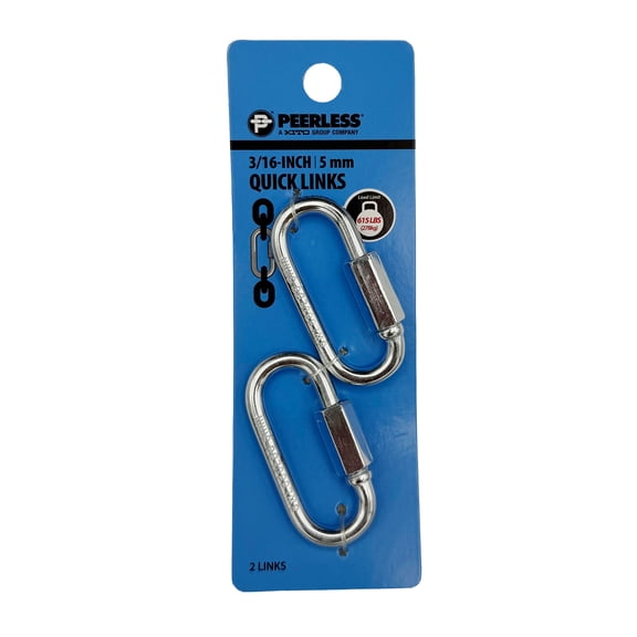 3/16" Quick Links, 2-Pack, Peerless Chain Company, #4721138