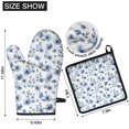 thumbnail image 6 of Pioneer Flower Floral Print Pattern 2-Pack Oven Mitts Set, Heat Resistant Kitchen Gloves, 7.7" X 12", 6 of 6