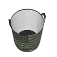 thumbnail image 3 of Goofa Jungle Green Camo USA Flag Printed Circular Hamper,Laundry Basket with Handles,Storage Baskets Foldable,Large Capacity Laundry Hamper-Medium, 3 of 8