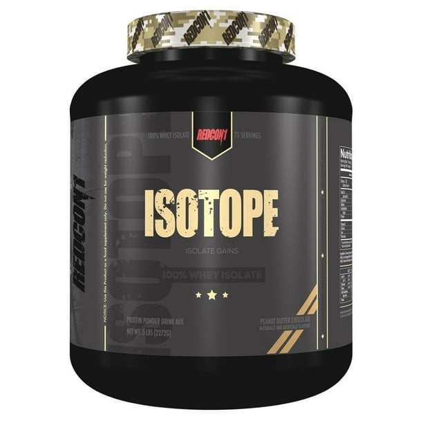 Redcon1 Isotope 100 Whey Isolate Protein 5LB 71 Servings Peanut