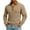 #047-Khaki, variant on Kakii Men's Textured Sweatshirt Fleece Lined Thermal Elbow Patches Heavyweight Pullover