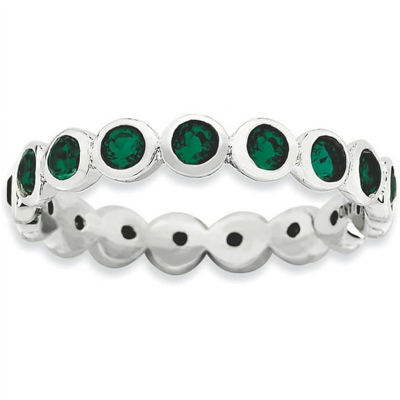 Sterling Silver May Swarovski Ring