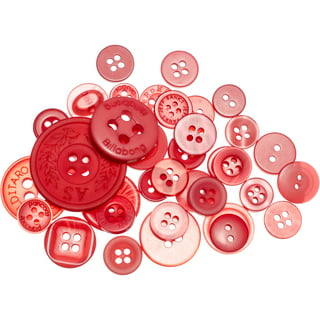 GANSSIA 200pcs 5/8 Inch(15mm) Pink Buttons 2 Holes Resin Button for Sewing  and DIY Crafts