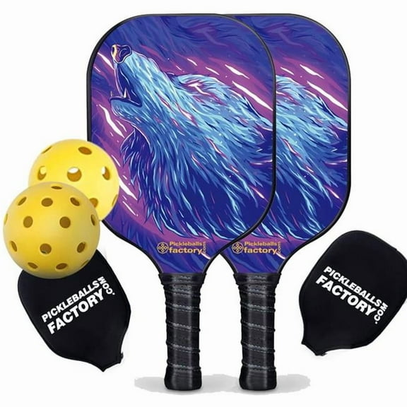 Pickleball Factory PB0001-3-G Pickleball Paddle Set, Glassfiber Graphite
