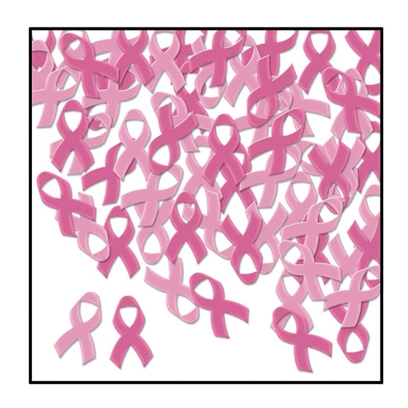 Party Central Club Pack of 12 Pink Breast Cancer Awareness Fanci-Fetti Ribbon Celebration Confetti
