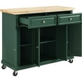thumbnail image 6 of Crosley Furniture Madison Wood Top Kitchen Island Cart in Emerald, 6 of 10