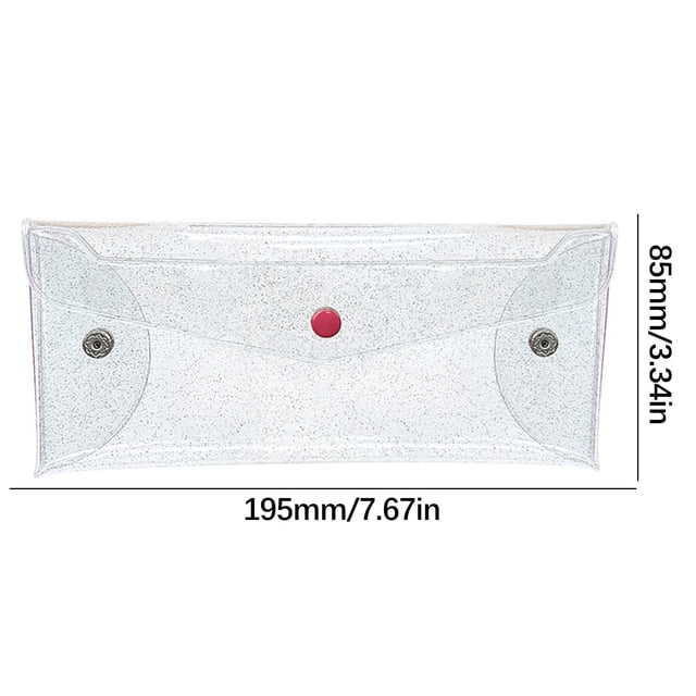 Estuche de Lápiz de Color,Organizador de Almacenamiento Transparente Y de Color Espumoso para Plumas,Estuche Portátil de Moda de 19.5x8.5cm,Lápizes de Color con Caso