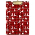 thumbnail image 2 of FMSHPON Christmas Reindeer Tartan Plaid Buffalo Clipboard Hardboard Wood Nursing Clip Board and Pull for Standard A4 Letter 13x9 inches, 2 of 5